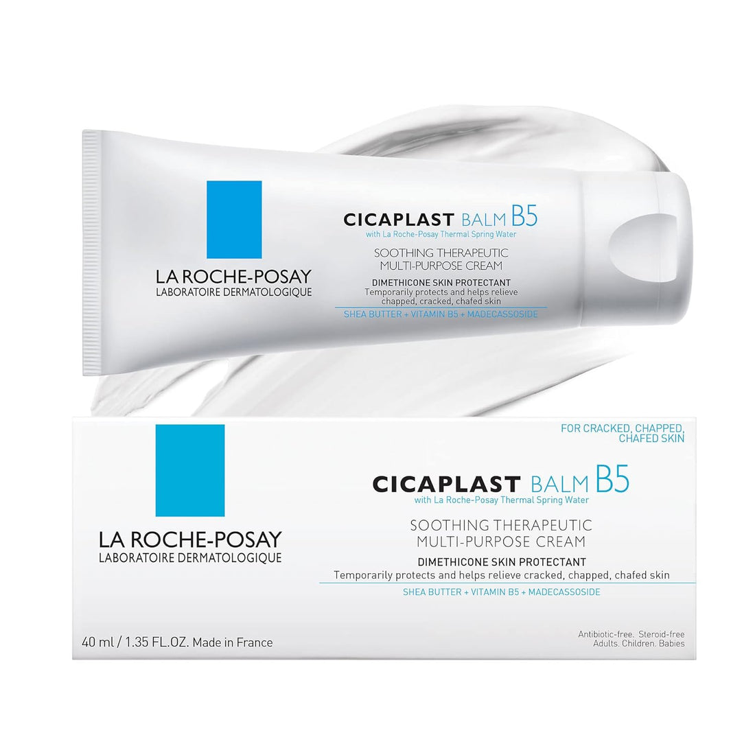 La Roche Posay Cicaplast Balm B5, Healing Ointment and Soothing Therapeutic Multi Purpose Cream for Dry & Irritated Skin, Body and Hand Balm 100ml