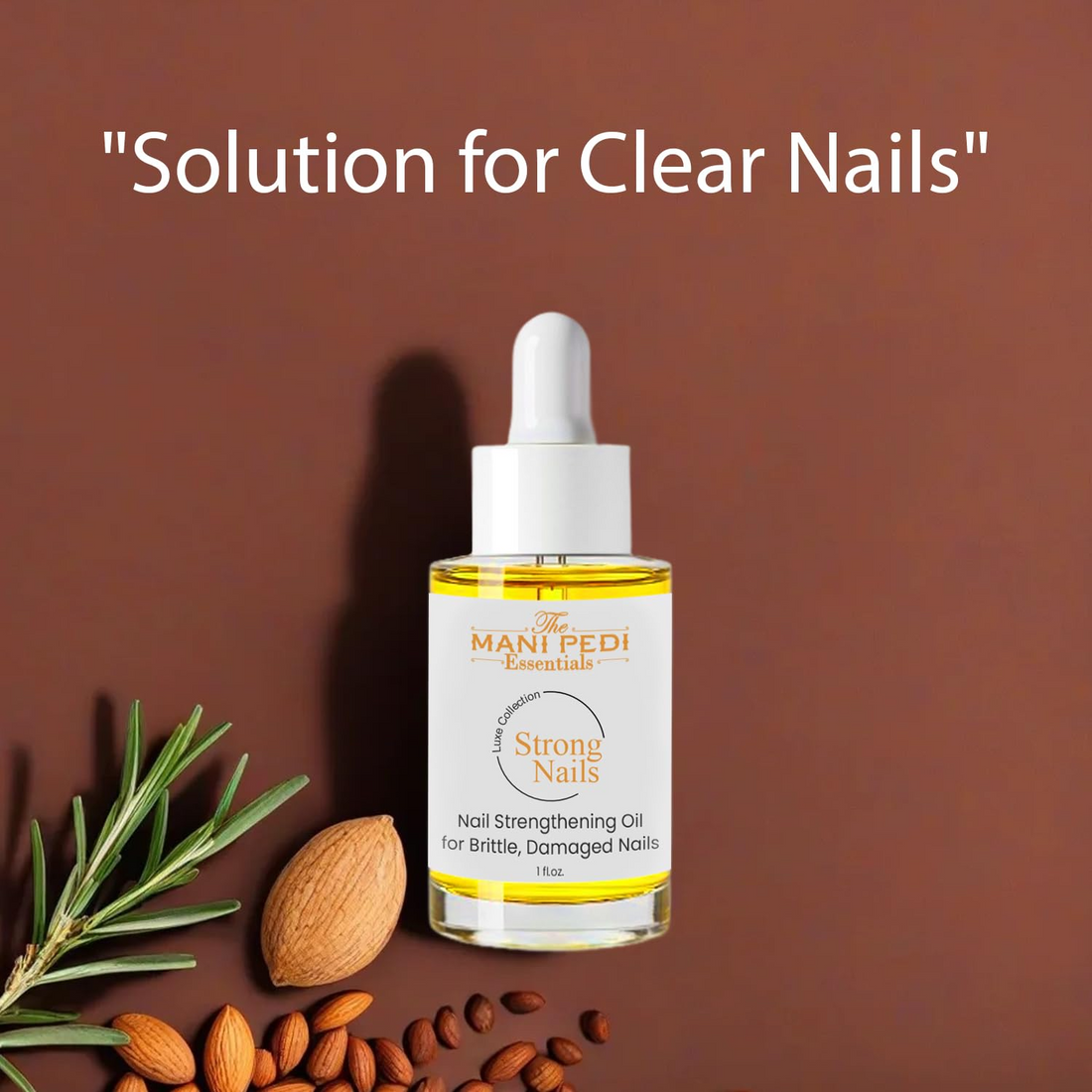 Nail Strengthener for Damaged Nails. Daily use Treatment with natural power of Tea Tree, Jojoba, Almond & Olive Oils and Vitamin-E - 1 fl oz